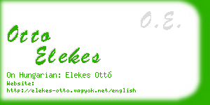 otto elekes business card