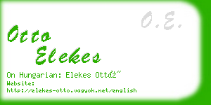 otto elekes business card